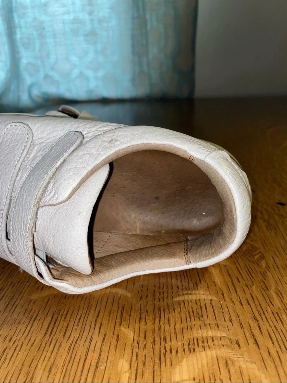 Frye White Leather Velcro Strap Sneakers